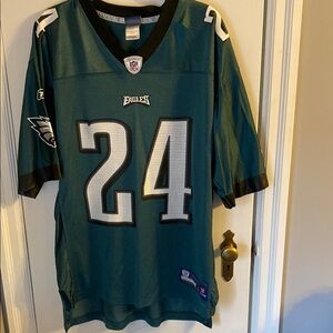 Authentic NFL Reebok Philadelphia Eagles Green Jersey #24. NWOT